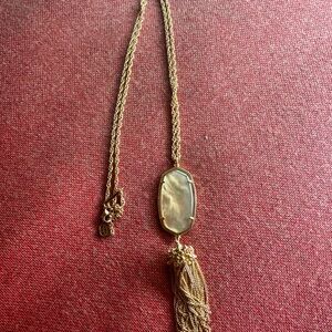 Kendra Scott Rose Gold Mother of Pearl OG Pendant Necklace.